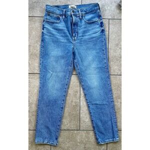 Madewell The Perfect Vintage Jean Womens 29 High Rise Straight Crop Medium Wash